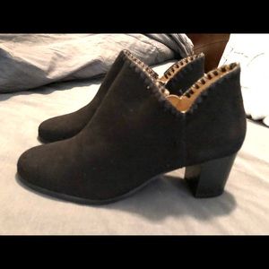Black Suede Jack Rogers Booties